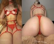cute red panties ?? from missypwns topless red panties