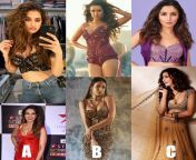 Which team of milf and young actress will you choose for threesome? Team A : Disha , Bipasha Team B : Shraddha, Malaika Team C : Alia, Shweta. Comment your reason of choosing and fantasy also from milf and young lesbian