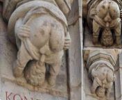 On the walls of Cologne City Hall, hidden under a larger statue of Archbishop Konrad von Hochstaden, is a carving showing a man giving oral sex to himself. It dates around 1410 and no one really knows why its there. from asian girl exposing tit and giving oral sex pleasure mms