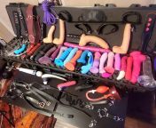 Managed to fit every dildo in the photo ? along with a few favorite items from the extended collection from choda dildo an the
