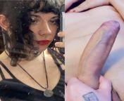 Would you ever date a goth girl with small tits and a big uncut cock? ? OnlyFans ONLY &#36;10 right now, link in comments ?? DONT MISS OUT ? from sucking a big uncut cock licking balls and taking cum in her mouth