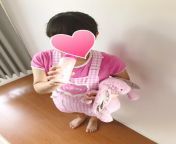 Pink baby? Pink onesie, pink dungaree, pink bunny, and pink strawberry milk? from monalisha pink