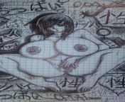 sketch I did! sexy emo chick fingers her tight pussy with huge fucking tits with her thoughts written on the walls and floors. Those writings are what is going through that horny head of hers. She&#39;s a sex woman. from www nylon boobs photos nick mahi xxxnimal sex woman fucking sheep¦