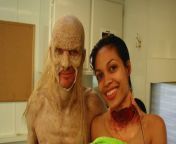Walter Phelan and Rosario Dawson on the set of The Devils Rejects from tom phelan