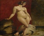 William Etty (1787-1849) - Study of a Standing Female Nude from 30 old aunties blouse thoppul nude
