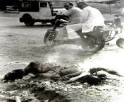Charred human remains at Delhi, India following a night of violence against Sikhs in November of 1984. The Anti Sikh Riots in India occurred in 1984 after prime minister Indira Gandhi was assassinated by her Sikh bodyguards. from darsaosh sikh