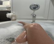 Took another bath since Im feeling under the weather :( curious if I should open an onlyfans? #legs #bubblebath #feetworship #onlyfans from aunty uncle bath sex open m