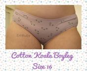 [SELLING] Koala Boyleg panty ??? Miss travelling? Get your own personalised souvenir from Australia ??? Koala Boyleg Size 16 Cotton material 24 hour wear &#36;20 and extras days &#36;10 each Add ons ?Polaroid picture of me wearing the panty-&#36;2 ?Pussy- from koala malik