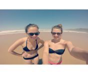 2 Girls in Bikini at the beach from indian cute girls in bikini at sea beach