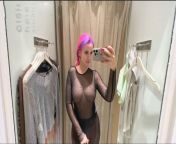 New transparent try on haul in changing room on my YouTube from nana try on haul