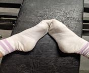 3 hours at the gym done in very hot tennis shoes. Who wants to buy my lovely socks? from hot tennis