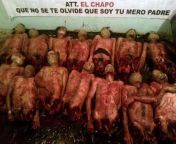 Sinaloa Cartel Torture Killing of 14 Zetas (Faces Taped) Nuevo Laredo, Tamaulipas, Mexico. Sinaloa Cartel Social MediaApril 2012 from cartel killing
