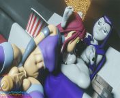 Starfire and Raven Movie Night (Artist:Pixel-Perry) from futanari family movie night 3d animation eng dubbed
