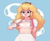 Peach giving us a peak [Super Mario World] (@DabbleDoodles) from mario world