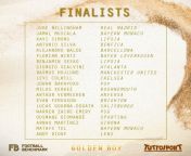 [Official] The final 25 contenders for the Golden Boy Award from the golden boy lust route 08