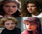 Women From Horror Movies - Choose One For A Night Of Passionate Love // Heather Langenkamp (Nancy - A Nightmare On Elm Street) , Ashley Laurence (Kirsty - Hellraiser) , Virginia Madsen (Helen - Candyman) , Neve Campbell (Sidney - Scream) from feby laurence