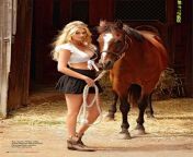 Kate couldn&#39;t take it being all alone on the ranch by herself and wait till her parents left her alone with her steed Tex (f 23 UK) from blacked he left her alone with his strong black roommate