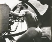 This photo of an anonymous, naked US gunner was captured by Horace Bristol of the US Naval Aviation Photographic Unit. The unknown gunner stripped off his uniform to rescue an injured airman, who had been floating in the ocean for 24 hours after being sho from panjabi seree aunty naval