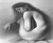 My original Painting Artwork Art &#124; Oil dry brush &#124; Erotik female nude from sadist erotik