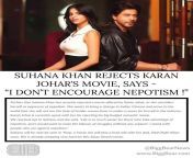 Suhana Khan takes a stand against Nepotism ? from sharukh khan fucki