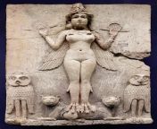 The Burney Relief (also known as the Queen of the Night relief) is a Mesopotamian terracotta plaque in high relief of the Isin-Larsa period or Old-Babylonian period, depicting a winged, nude, goddess-like figure with bird&#39;s talons, flanked by owls, an from cat in nude goddess hebe tor onion
