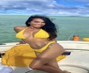 Good times and tan lines in my yellow bikini from 14 grls xxx photukshara in sexy skimpy bikini showing cleavage and ass curves in pool masala video