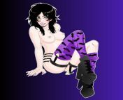 Gothic girl in anime form with boots and socks and nothing much else from hentai girl nude anime naked slut