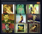 Saddam Hussein Nude Renaissance Painting from shruti hussein nude boops pink boops