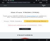 Get Free TRON (TRX) Minimal withdrawal: 0.0000001 TRX https://tronths.com/ref/193822332250 #tronths from trx