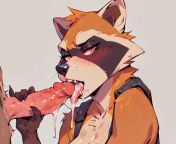 Rocket Raccoon Sucking Dick~ from raccoon sucking tittyerala hot sexy