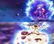 Which one is more powerful MUI Goku vs Johan Beast? from dbz goku vs god