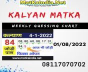 Kalyan Matka : How to Make the Most Money with Satta Matka&#39;s Weekly Guessing Chart from kalyan satta