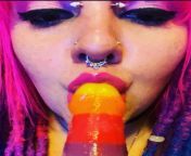 Rainbow hair rainbow cock cum watch me play ? kink/fetish friendly no ppv from rainbow hair selfie