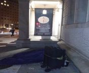 homeless person sleeping in front of the Victims of Communism Museum in Washington DC from katorsex jux 987 miho tono sleeping in front of the eyes