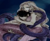 Kraken and mermaid by Kuze Takeshi from hameishiro takeshi