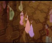 In Anastasia (1997) during the &#39;Once upon a December&#39; scene when Anastasia is dancing with the memories of her family, Anastasia is the only character with a reflection. from anastasia pagonis