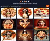 Not sure how &#34;photorealistic evil woman made of pizza&#34; turned out to have some weird sexual poses in it. None the less it&#39;s very creepy. from lolibooru photorealistic 3dcg