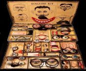 A vintage disguise kit by FAO Schwarz. FAO Schwarz first opened in 1862 in Baltimore under the name &#34;Toy Bazaar&#34; by Frederick August Otto Schwarz. from rwbxp19 fao