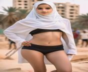20 year old muslim chick wearing an special hijab and a navel piercing. from building muslim salwar wearing