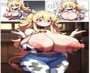 Cow girl breast expansion from girl breast mass
