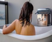Wife (36) taking an outdoor bath! from outdoor bath hidden