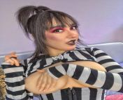 Adult Lydia Deetz as Beetlejuice ero cosplay by Dorcas Good (self) from lydia asmr patreon