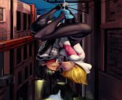 Silk And Spider Gwen Lesbian-Spider Make Out from lusciousnet spider gwen tickled
