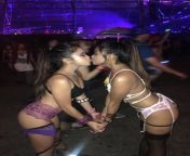 Two beautiful girls kissing at a music festival from man beautiful school kissing in pg