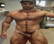 Hot hairy muscle guy with perfect cock and balls from muscle guy with big cock