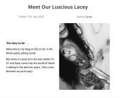 NEW blog entry from the very luscious @laceys188 Find out how Lacey got into this &#39;weird and wonderful world&#39; Used panty fetish blog from deboner blog comw