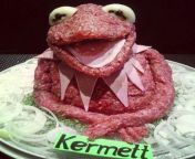 [50/50] Man in Kermit the frog costume gets shot (NSFW) &#124; Minced meat Kermit the frog (SFW) from frog badly