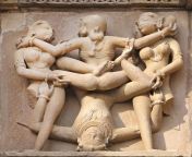 Four lovers (mithuna) engaging in tantric sex, depicted on a relief at Kandariya Mahadeva Temple. Khajuraho, India, Chandela dynasty, around 1030 AD [1300x1275] from indian sex lovers on