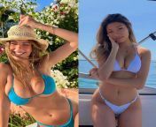 Which TikTok babe would you rather jerk off to, Katarina Deme (left) or Rachie Love (right)? from rachie
