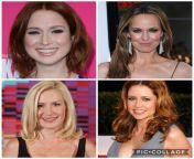Would you rather pussyfuck Ellie Kemper and Melora Hardin or get a double BJ from Angela Kinsey and Jenna Fischer? from melora hardin sex